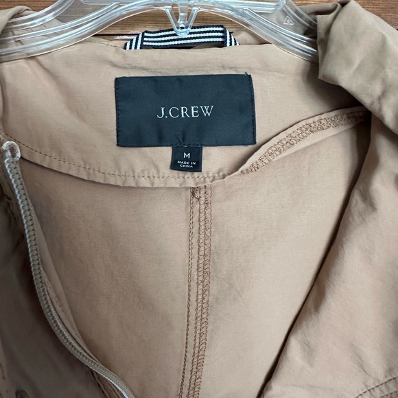 J. Crew Tan Hooded Rain Resistant Jacket - Picture 2 of 7